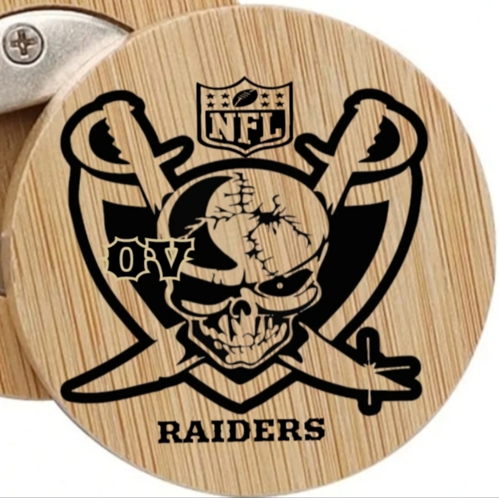 Raiders magnetic bottle opener coaster